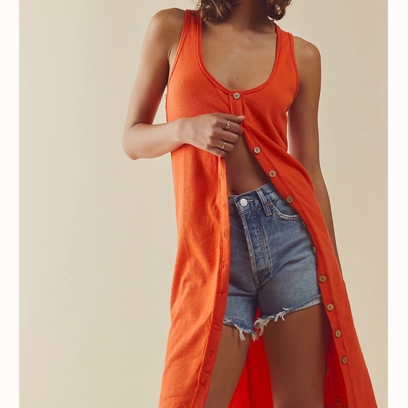 Free People Gia Vest Red OB1503177 Sz XS - Picture 16 of 16